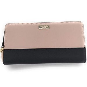Kate Spade Laurel Way Neda Continental Wallet - Warm Beige / Black